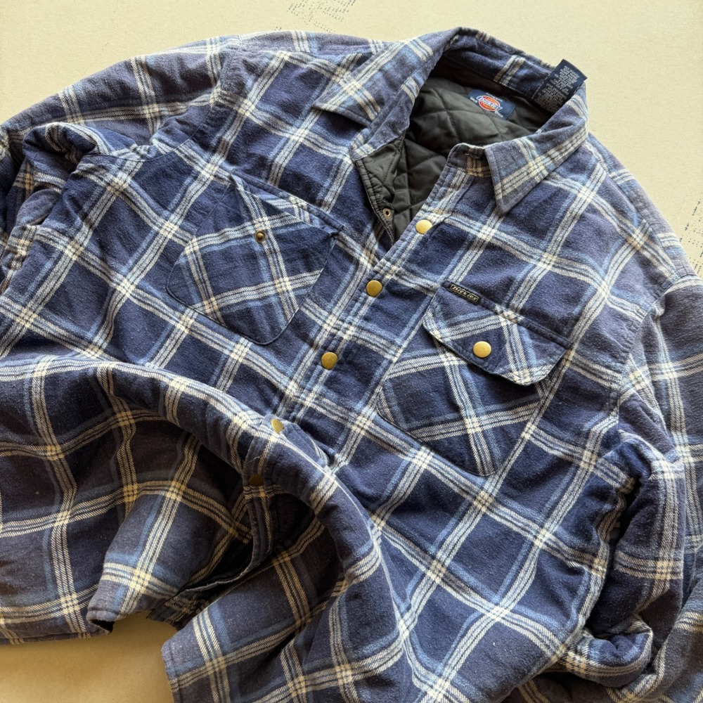 Y2K Dickies Faded Insulated‎ Flannel Jacket